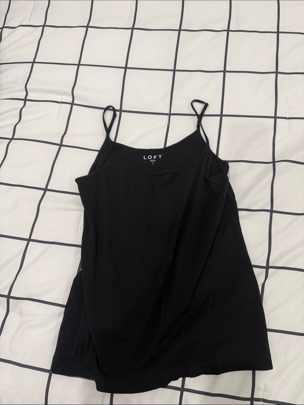 LOFT Black Spaghetti Strap Camisole
